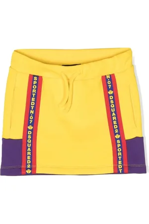 Dsquared2 Falda con estampado de pintura y paneles