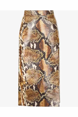 Roberto Cavalli Reptile-skin effect skirt