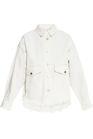 AllSaints Chamarra de mezclilla deshilachada