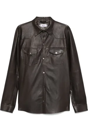 ERALDO Camisa de cuero con botones