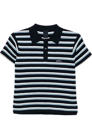 JUUN.J Playera tipo polo a rayas