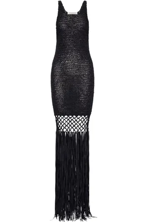 Serafini Vestido largo con tejido crochet