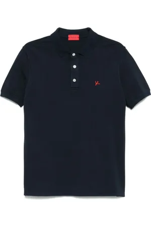 ISAIA Playera tipo polo con logo bordado