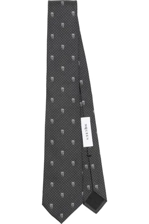 Alexander McQueen Corbata con motivo Skull