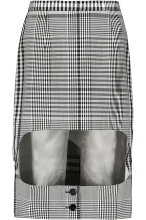 Burberry Falda midi a cuadros