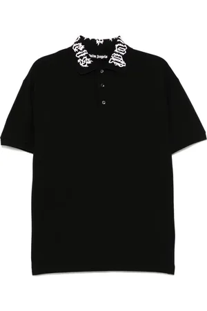 Palm Angels Playera tipo polo con logo estampado