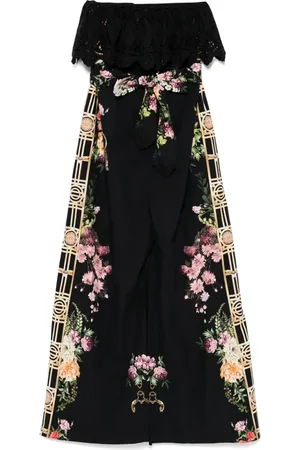 Camilla Jumpsuit Adorned In Alexandria Strapless Frill
