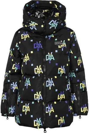 Duvetica Chamarra capitonada con monograma estampado