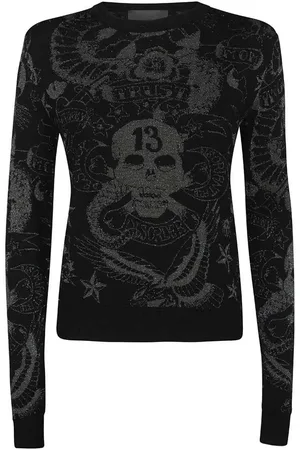 John Richmond Top con motivo en jacquard