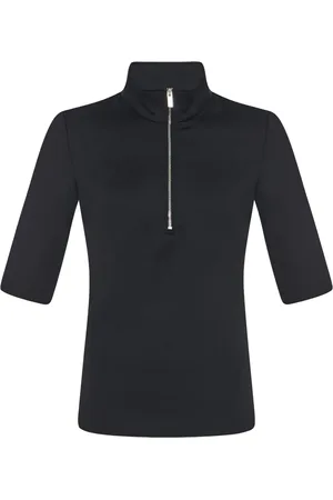 ROSETTA GETTY Playera tipo polo con cierre