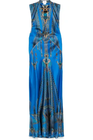 Camilla Vestido largo Archival Revival Extended Shoulder