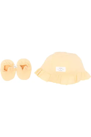 TEDDY & MINOU Set de zapatos y gorro de gasa orgánica