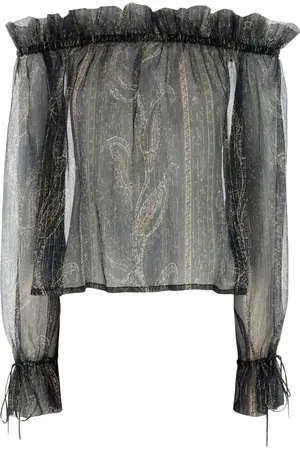 Saint Laurent Printed crepe blouse