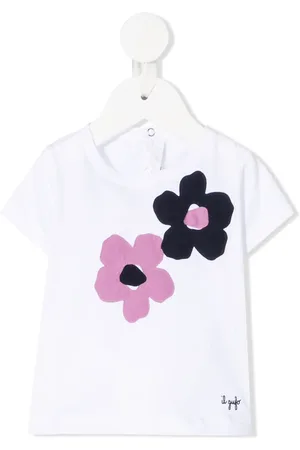 Il gufo Playera con estampado floral