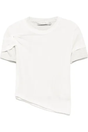 CHRISTOPHER ESBER Playera de canalé traslúcida