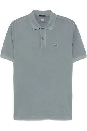 C.P. Company Playera tipo polo con logo bordado
