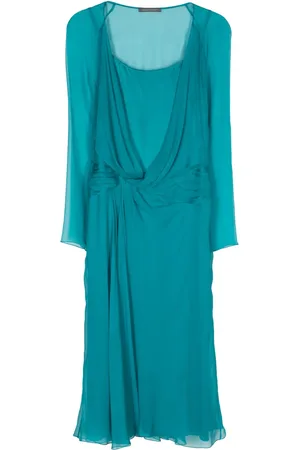 Alberta Ferretti Vestido midi con diseño drapeado