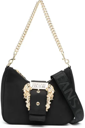 VERSACE Bolsa crossbody con placa del logo