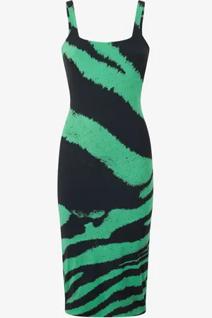 Roberto Cavalli Zebra-print midi dress