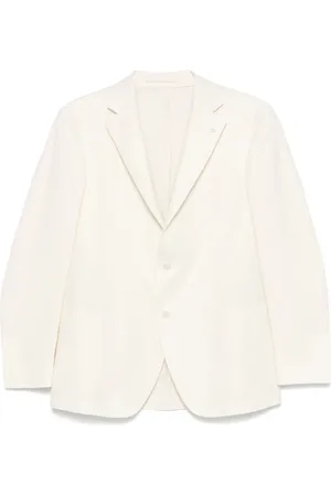 LUIGI BIANCHI MANTOVA Blazer con motivo pied de poule