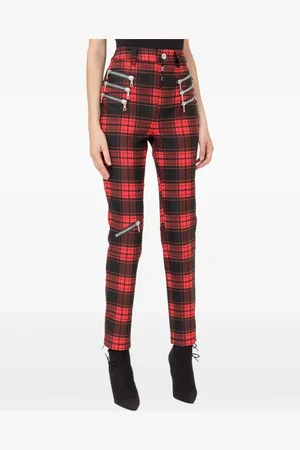 Unravel Project Pantalones skinny con motivo de cuadros