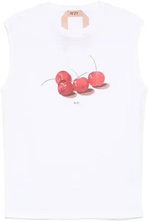 Nº21 Camiseta con cerezas estampadas