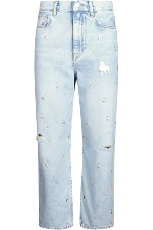 Liu Jo Jeans rectos con detalles de strass
