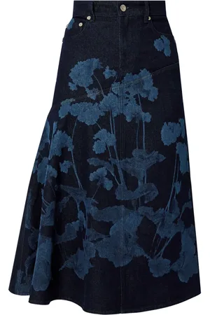 Erdem Falda midi con diseño drapeado