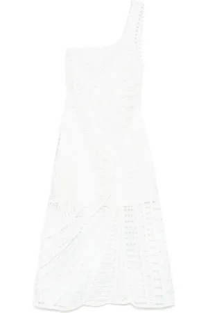 Maje Vestido midi con hombro descubierto