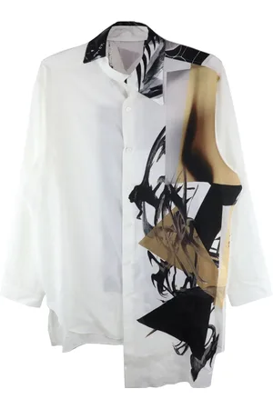YOHJI YAMAMOTO Camisa manga larga con estampado abstracto