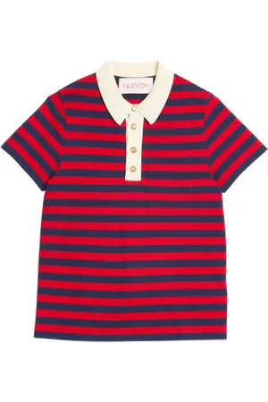 VALENTINO GARAVANI Playera tipo polo con rayas estampadas