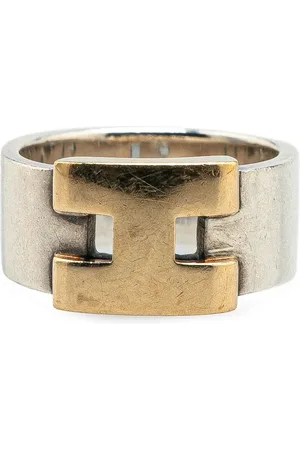 Hermès Anillo 20th Century 18K Yellow Gold Sterling Silver Hercules