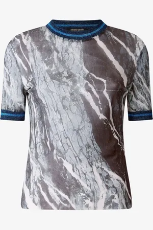 Roberto Cavalli Camiseta con estampado jaspeado