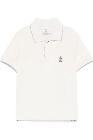 Brunello Cucinelli Playera tipo polo de piqué