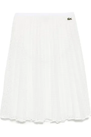Lacoste Falda midi plisada de encaje