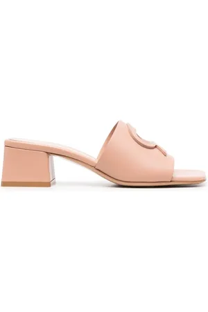 Gianvito Rossi Mules gancini con puntera abierta