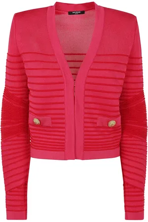 Balmain Cárdigan detalle de canalé