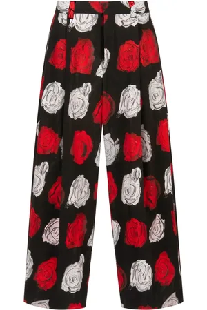 Marni Pantalones con estampado de rosa