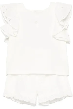 PATACHOU Set de shorts y top con bordado inglés