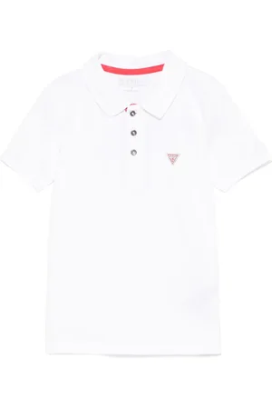 Guess Playera tipo polo con parche del logo