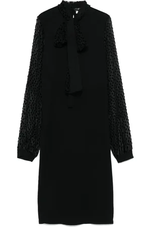 Dior Vestido midi con moño en el cuello 2010