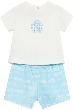 Roberto Cavalli Set de dos shorts con logo estampado