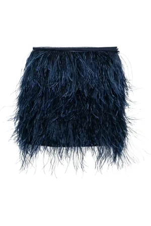 Dorothee Schumacher Falda corta con apliques de pluma