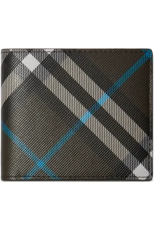 Burberry Cartera plegable con cuadros estampados
