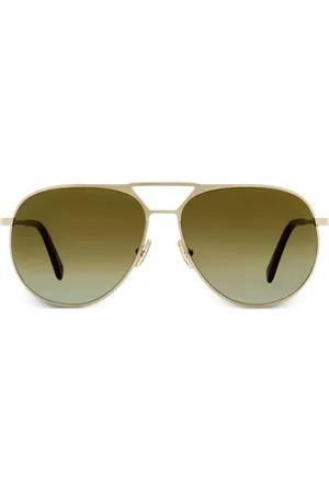 Omega Lentes de sol con armazón estilo piloto y micas degradadas