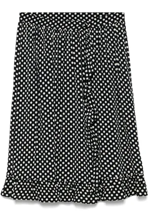 Saint Laurent Falda corta con estampado de lunares 1970