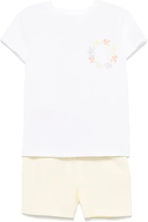 PATACHOU Set de shorts y playera con motivo bordado