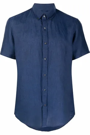 Michael Kors Camisa de lino manga corta con botones