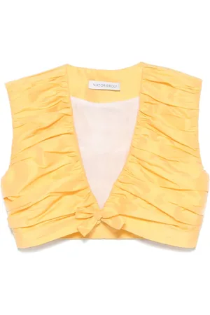 Viktor & Rolf Top corto con plisada
