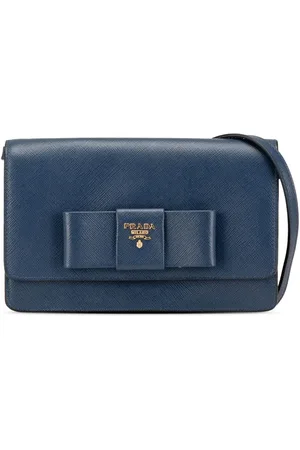 Prada Bolsa crossbody Saffiano Lux Bow Wallet On Strap 2010-2024